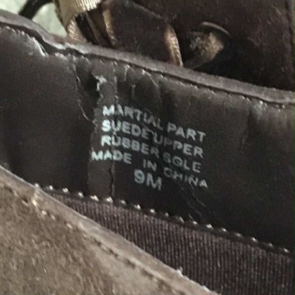 Y2K Brown Suede Renaissance Fair Fantasy Fairycore Lace Up Heeled Boots 9M - Picture 6 of 8